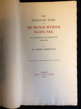 The Engraved Work of Sir Francis Seymour Haden