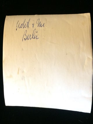 ARCHIVE OF FOUR ITEMS BY WWI GERMAN PILOT ERNST UDET FROM COLLECTION OF AMERICAM FILM DIRECTOR TAY GARNETT