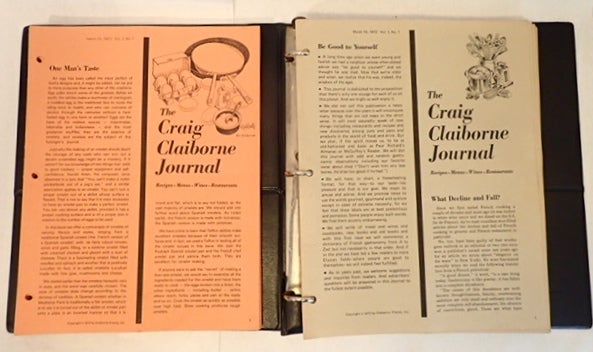 Item #010969 THE CRAIG CLAIBORNE JOURNAL (36 issues). Craig Claiborne.