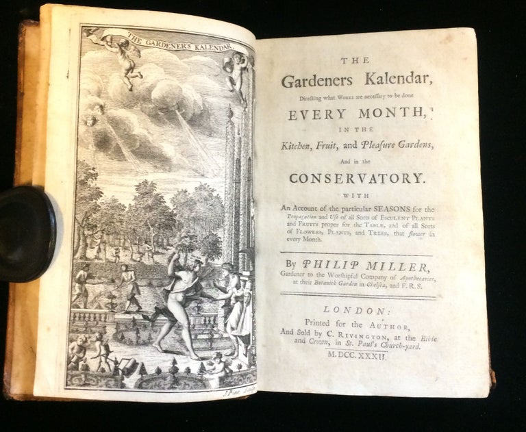 Item #011361 THE GARDENER'S KALENDAR. Philip Miller, 1691 - 1771.