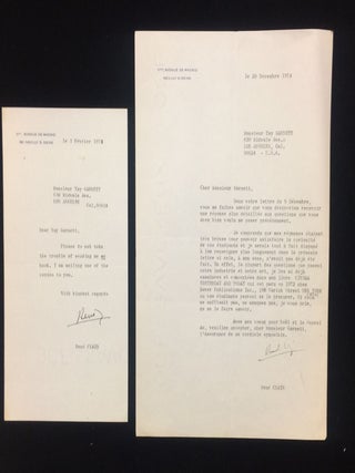 ARCHIVE OF LETTERS AND BOOKS TO US FILM DIRECTOR TAY GARNETT FROM TRUFFAUT, KAZAN, et al.