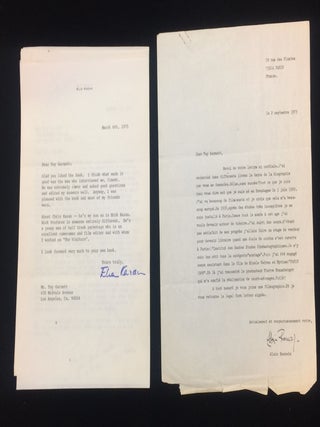 ARCHIVE OF LETTERS AND BOOKS TO US FILM DIRECTOR TAY GARNETT FROM TRUFFAUT, KAZAN, et al.