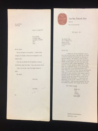 ARCHIVE OF LETTERS AND BOOKS TO US FILM DIRECTOR TAY GARNETT FROM TRUFFAUT, KAZAN, et al.