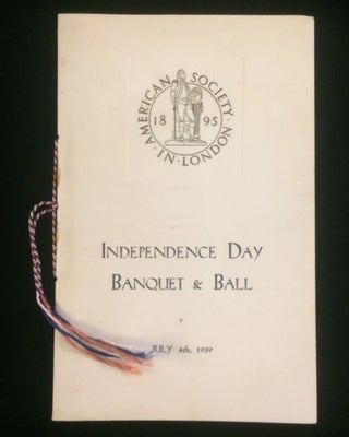 Item #012060 INDEPENDENCE DAY BANQUET & BALL. MENU, PROGRAMME, LIST OF GUESTS AND PLAN OF TABLES....