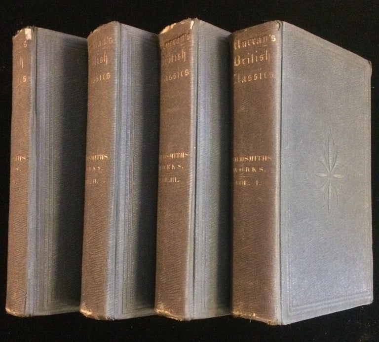 Item #012227 THE WORKS OF OLIVER GOLDSMITH (4 volumes). Oliver. Cunningham Goldsmith, Peter.