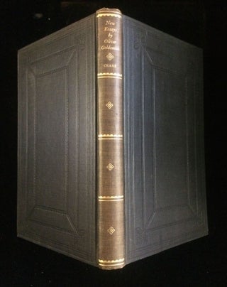 Item #012244 NEW ESSAYS BY OLIVER GOLDSMITH NOW FIRST COLLECTED AND EDITED WITH AN INTRODUCTION...