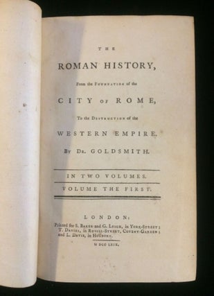 THE ROMAN HISTORY FROM THE FOUNDATION OF THE CITY OF ROME, TO THE DESTRUCTION OF THE WESTERN EMPIRE