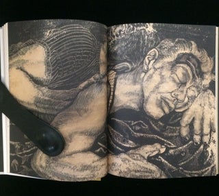 TRIPTYCH OF ORIGINAL SCRATCHBOARDS FOR STEWARD'S UNPUBLISHED TRANSLATION OF JEAN GENET'S QUERELLE