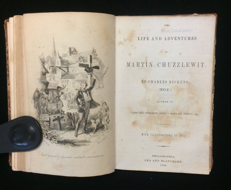 Item #012317 HANDY ANDY (bound with) Montezuma, the Serf; Or, the Revolt of the Mexitili: The Tale of the Last Days of the Aztec Dynasty, Volumes 1-2 (and) The Life and Adventures of Martin Chuzzlewit. Samuel Lover Charles Dickens, and, Joseph Holt Ingraham.
