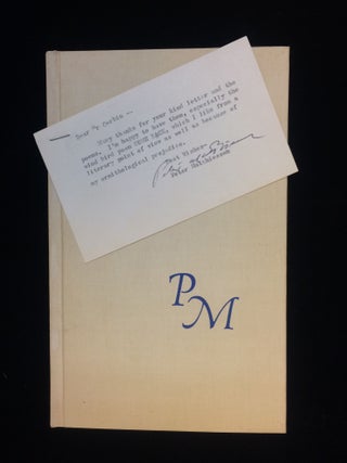 Item #012355 PETER MATTHIESSEN A BIBLIOGRAPHY 1951 - 1970 with TNS by Matthiessen laid-in. D....