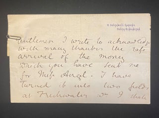 Item #012724 UNDATED ALS FROM ANNE THACKERAY RITCHIE TO AMERICAN BUYERS OF "THE ANGEL" Anne...