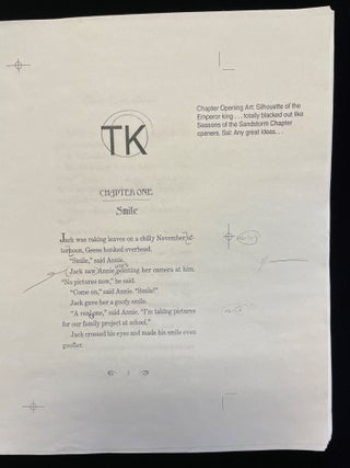 EVE EMPEROR OF THE PENGUIN (annotated galley sheets, with first discarded cover art)