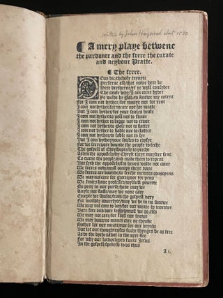 Item #012743 A Mery Playe Betwene the Pardoner and the Frere the Curate and Neybour Pratte. John...