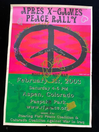 Item #012771 ANTI-IRAQ WAR POSTER, ASPEN, 2003. Hunter Thompson, Patty Naft, poster design
