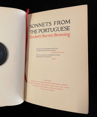Item #012787 SONNETS FROM THE PORTUGUESE. Elizabeth Barrett. Mott Browning, A. S., introduction