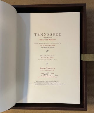 TENNESSEE. THREE PLAYS BY TENNESSEE WILLIAMS. THESE ARE THE STAIRS YOU GOT TO WATCH. CAT ON A HOT TIN ROOF. THE GLASS MENAGERIE