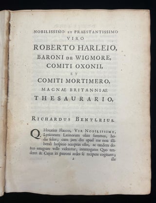 Q. Horatius Flaccus, Ex Recensione & cum Notis atque Emendationibus Richardi Bentleii