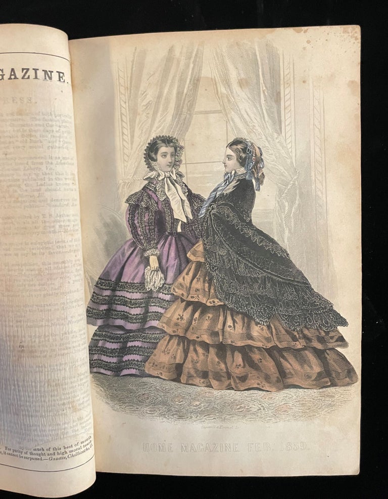 Item #012907 THE LADY'S HOME MAGAZINE. VOL XIII FROM JANUARY TO JUNE 1859. T. S. Arthur, Miss Virginia F. Townsend.