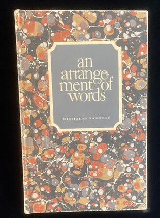 Item #012949 AN ARRANGEMNET OF WORDS. Nicholas. Bethke Samstag, Amos, book