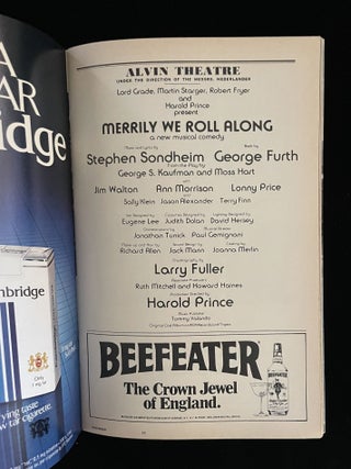 MERRILY WE ROLL ALONG (PLAYBILL SIGNED BY SONDHEIM)