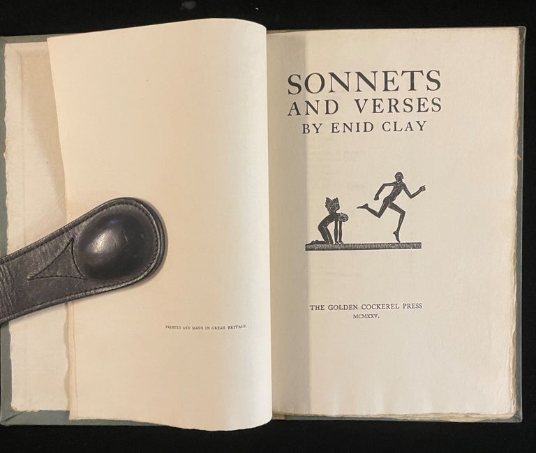 Item #013002 SONNETS AND VERSES. Enid. Gill Clay, Eric, wood eengravings.