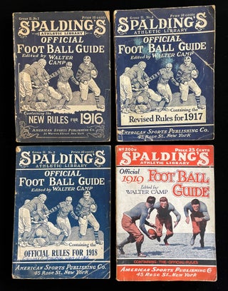 Item #013041 SPALDING'S OFFICIAL FOOTBALL GUIDE - 1916, 1917, 1918, 1919 (4 issues). Walter Camp