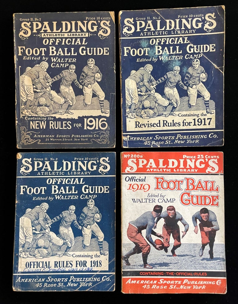 Item #013041 SPALDING'S OFFICIAL FOOTBALL GUIDE - 1916, 1917, 1918, 1919 (4 issues). Walter Camp.