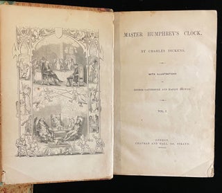 Item #013093 MASTER HUMPHREY'S CLOCK. Charles. Cattermole Dickens, George, Halbot Browne