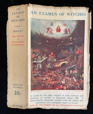 Item #013127 An Examen Of Witches [Discours Des Sorciers]. Henry. Ashwin Boguet, Montague, E....