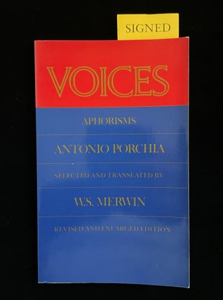 Item #013239 VOICES. APHORISMS BY ANTONIO PORCHA. A REVISED AND ENLARGED SELECTION TRANSLATED BY...