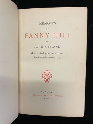 MEMOIRS OF FANNY HILL