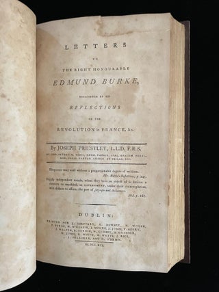 COMMON SENSE, THE RIGHTS OF MAN, RIGHTS OF MAN PART THE SECOND, DISSERTATIONS ON GOVERNMENT..., LETTER ADDRESSED TO ABBE RAYNAL..., and four other pamphlets of the same period.