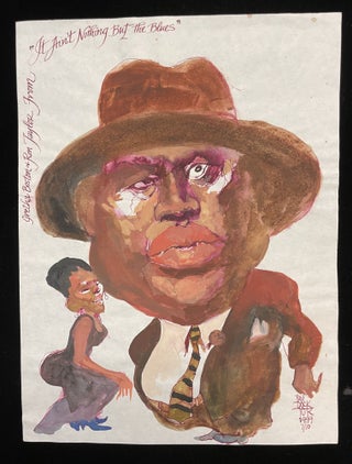 Item #013326 ORIGINAL ILLUSTRATION BY IRV DOCKTOR FOR THE MUSICAL"IT AIN'T NOTHIN'' BUT THE...