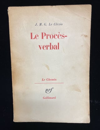 Item #013333 LE PROCES-VERBAL. J. M. G. Le Clezio