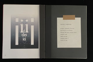 Item #013399 VISPOEOLOGEE: AN ANTHOLOGY OF VISUAL LITERATURE. Thomas Cassidy John H. Bennett,...