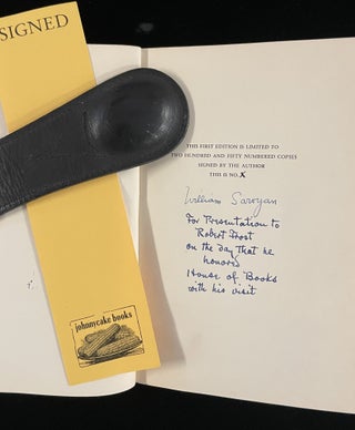 Item #013407 A SPECIAL ANNOUNCEMENT. Robert Frost, William Saroyan