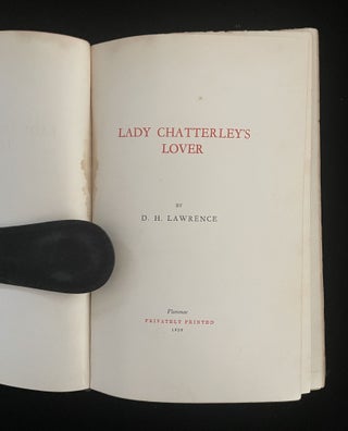 Item #013505 LADY CHATTERLEY'S LOVER. D. H. Lawrence