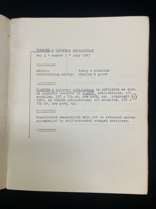 CHANGES Vol. 1 Number 1. July 1963