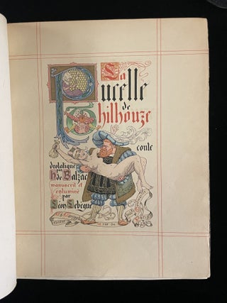 LA PUCELLE DE THILHOUSE. Conte drolatique par H. de Balzac manuscrit et enluminé à la main par Léon Lebègue