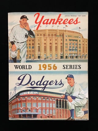 Item #013795 YANKEES vs DODGERS 1956 WORLD SERIES OFFICIAL PROGRAM w/ Game 5 ticket stub. New...