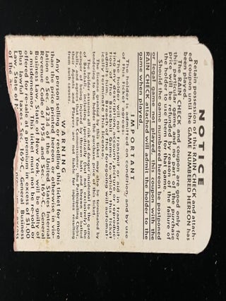 YANKEES vs DODGERS 1956 WORLD SERIES OFFICIAL PROGRAM w/ Game 5 ticket stub