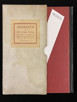 Item #013809 AMARANTH. Edwin Arlington Robinson