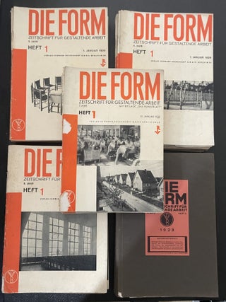 Item #013887 DIE FORM Monatsschrift für gestaltende Arbeit. Vols 3 -7 (57 issues) 1928 - 1932....