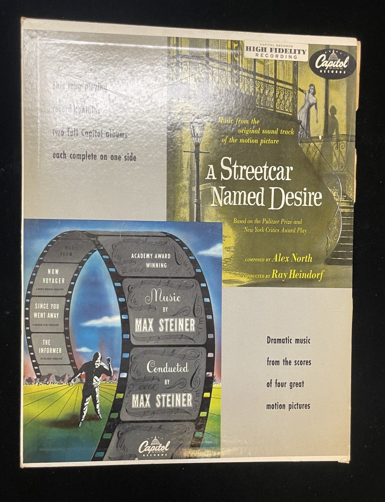 Item #013964 A STREETCAR NAMED DESIRE (ORIGINAL SOUNDTRACK RECORDING) and MUSIC BY MAX STEINER. Alex . Steiner North, Max, music by, Tennessee Williams.